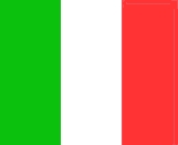 Bandiere tricolore a bande verticali verde bianco rosso